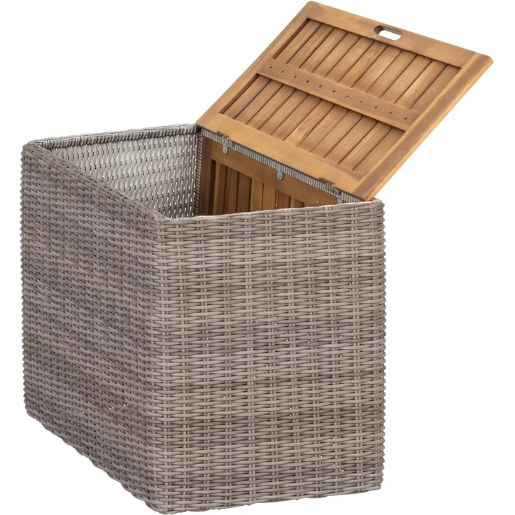 Greemotion Gartenlounge-Set Rattanlounge Outdoor [Olea] Rattancouch 4-Personen, (inkl. Auflagen), Farbe Grau/Rattan – Bild 2