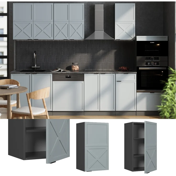 Hängeschrank Fame-Line Hellblau-grau 40 cm Vicco – Bild 2