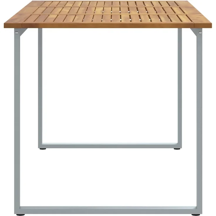 vidaXL Gartentisch Grau 160 x 80 x 75 cm Massivholz Akazie 4010595 – Bild 6