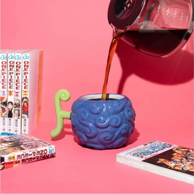 Grupo Erik Kaffeetasse Tasse One Piece Manga Gum Gum Fruit Teetasse - Keramik Kaffeebecher Groß 16 x 10 x 12,5 cm - Becher Tasse 500ml - Offizielle Lizenz One Piece Anime Merch Geschenke Deko – Bild 2