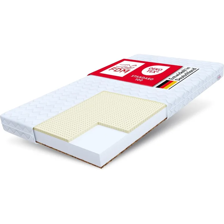 Matratze PIKOLO 140x200 H2/H4 13 cm Kokos Latex Polyurethanschaum Klimafaser Kindermatratze