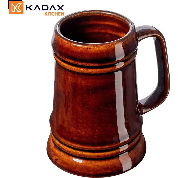KADAX Bierkrug 500ml Steinzeugkrüge 4-tlg – Bild 7
