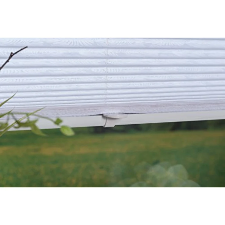 K-home Klemmfix-Plissee , Ausbrenner Stoff, weiß, 90x210 cm (B x L) – Bild 8