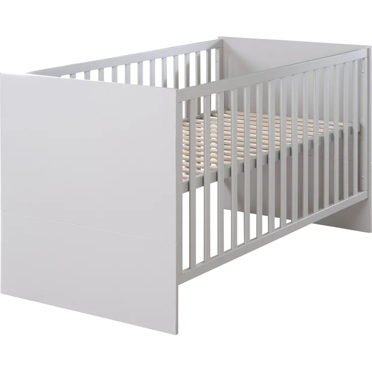 roba Kombi-Kinderbett 'Lea' 70 x 140 cm - 3-fach höhenverstellbar - 3 Schlupfsprossen - Lichtgrau – Bild 6