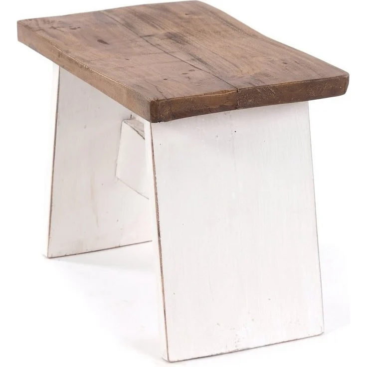 DESIGN DELIGHTS Hocker SITZBÄNKCHEN "SCHEMEL 40", Altholz massiv, 31x40x25cm, Fußhocker, F – Bild 2