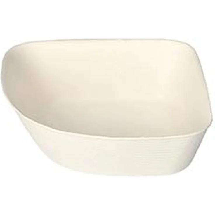 24 Schalen, Zuckerrohr "pure" 3,5 cm x 10 cm x 10 cm weiss "Belle Vie, Ligne Carrée"