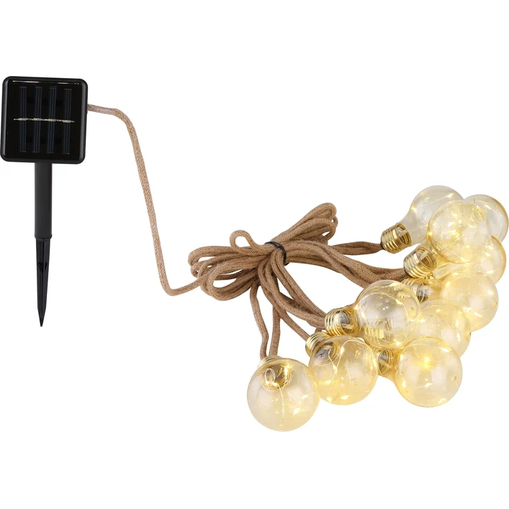 Solar Lichterkette Outdoor Garten Solarleuchte Glühbirnen Außen 33694-10 – Bild 2