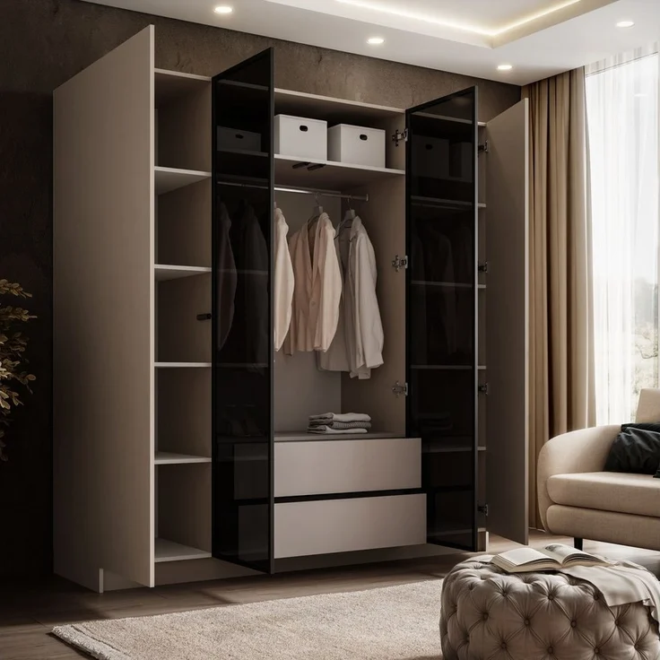 Lookway Kleiderschrank ATRIUM Vier­türiger Schrank mit Glasfront – Bild 2