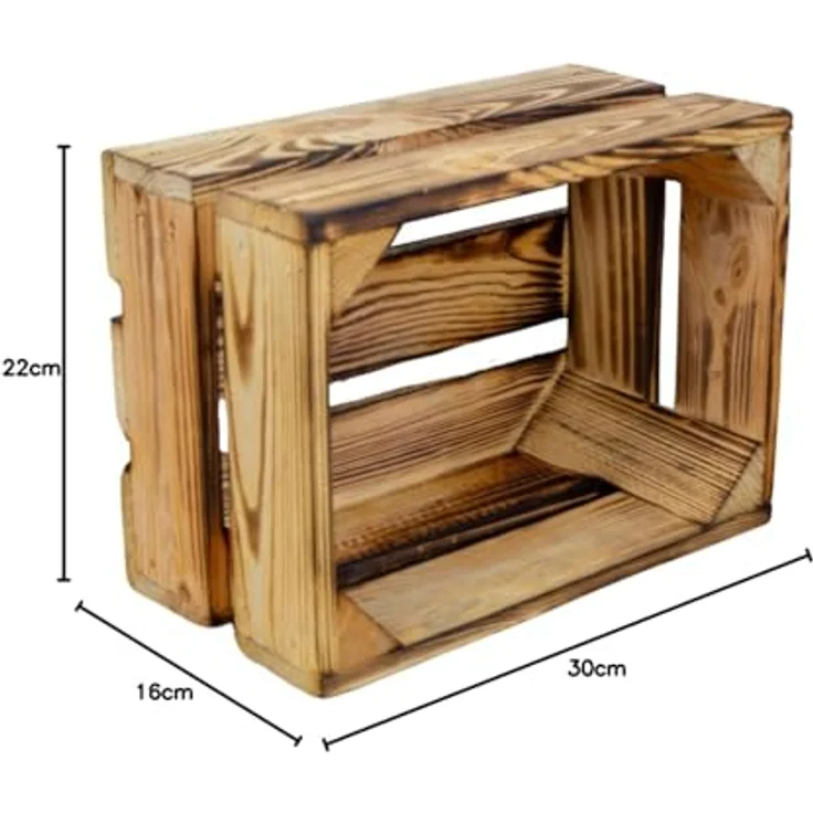 Kistenkolli Altes Land Allzweckkiste Kleine Holzkiste "Frieda" flambiert (Spar-Set) – Bild 10