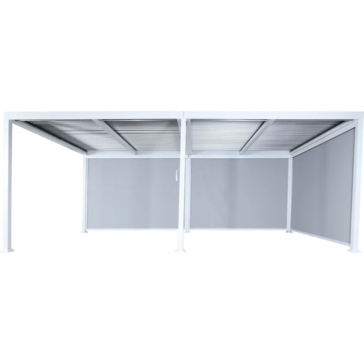 Mendler 'HWC-L41' Pergola mit 3 Seitenwände, Metall weiß, 3x6 m – Bild 7