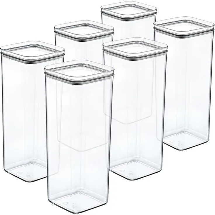 Centi Vorratsdose Vorratsdosen Set luftdicht stapelbar transparent, Kunststoff, (6er-Set)