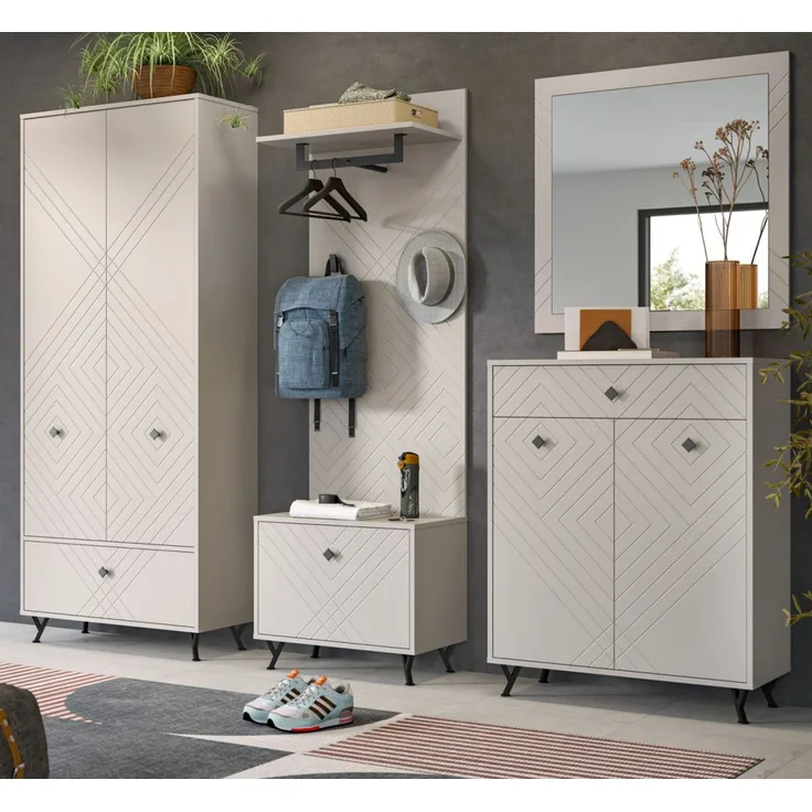 Garderobe Set 5-tlg. Apunti in sand 250 cm