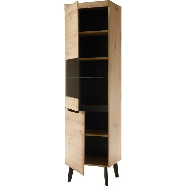 INOSIGN Vitrine Torge, Hochschrank, Glasvitrine, Standvitrine, Vitrinenschrank (1-St) in drei verschiedenen Farben verfügbar, Glastür & -boden, 53 cm breit – Bild 3