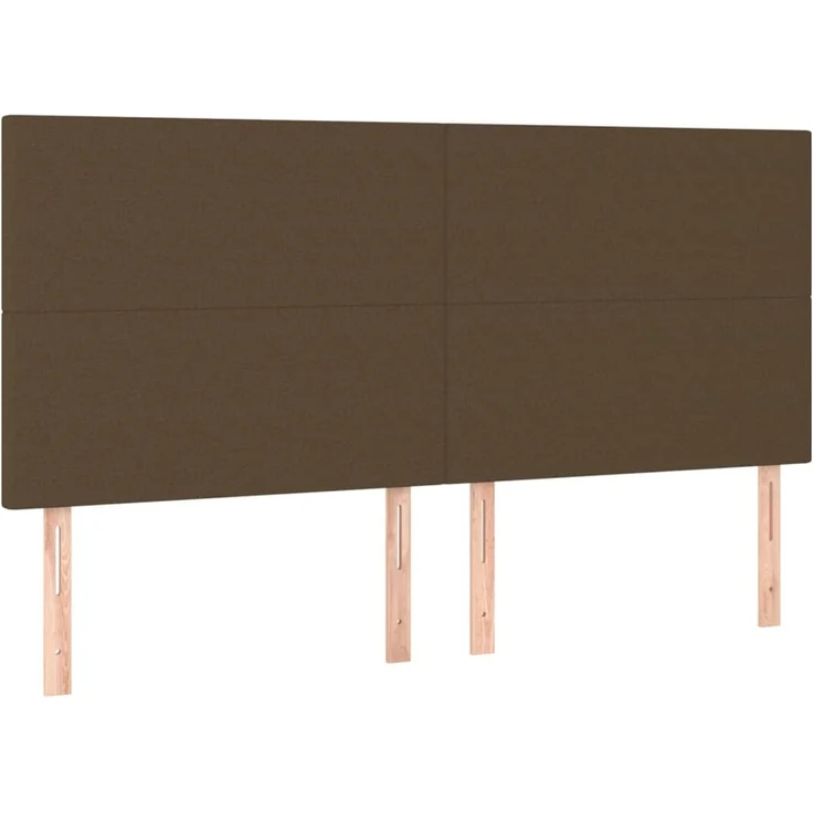 vidaXL Kopfteile 4 Stk. Dunkelbraun 100 x 5 x 78/88 cm Stoff 3116077 – Bild 2