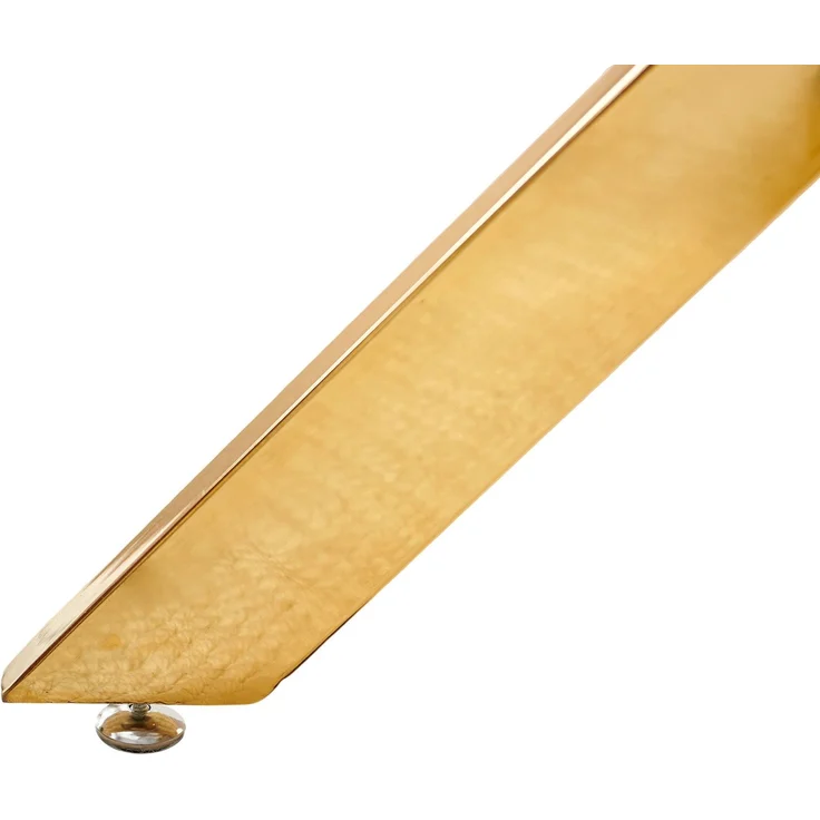 Esstisch 80 x 80 x 75 cm mit Glasplatte und goldfarbenem Metallgestell, rund, modern – Bild 5