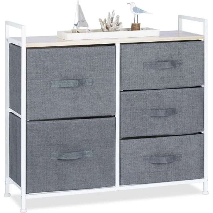 Relaxdays Regalsystem verschiedene Varianten grau – Bild 1