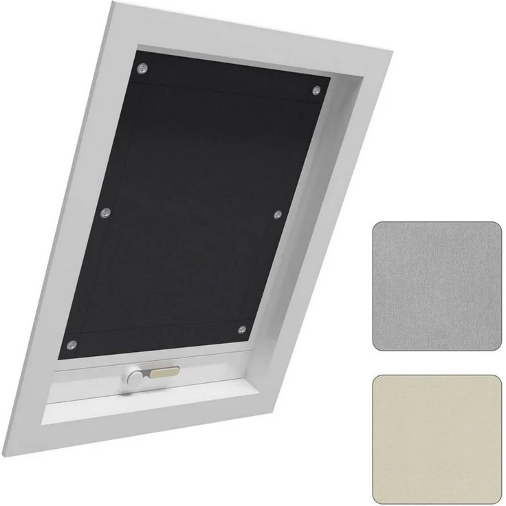 Dachfensterrollo, Woltu, 1x Thermorollo Dachfenster ohne Bohren, mit Saugnapf – Bild 5