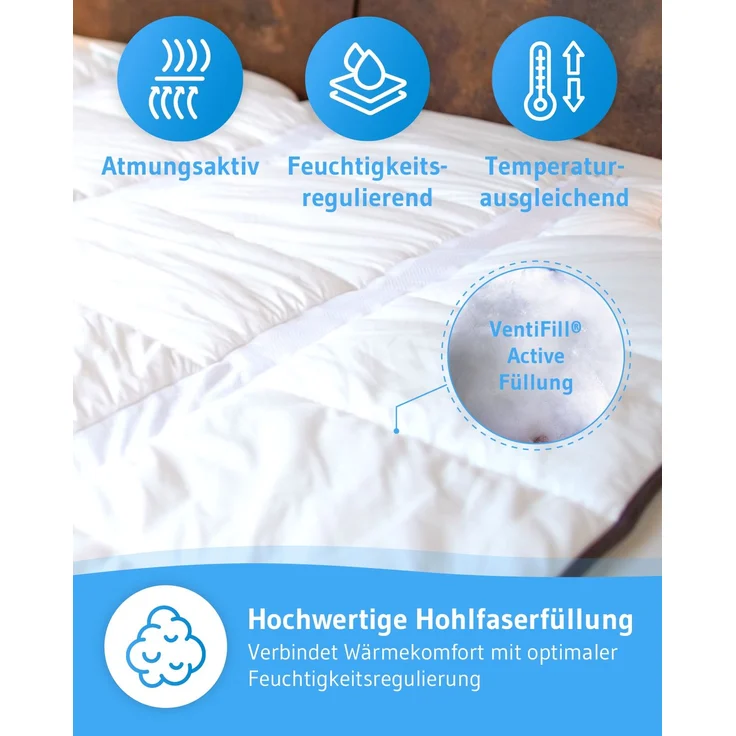 AERO ActiveClima Ganzjahresdecke mit innovativer Climabalance®-Technologie, einlagig (Mono-Decke) 155 x 200 cm – Bild 5
