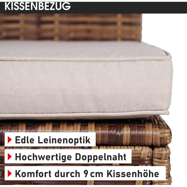 BRAST 'Dreams' Gartenmöbel Lounge, Polyrattan, 11 Personen, Braun – Bild 10