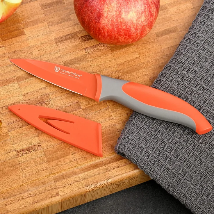 Küchenmesser mit Klingenschutz orange C2 – Bild 2