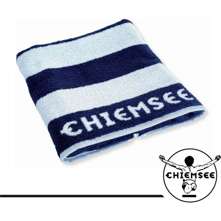 Chiemsee Handtücher 100% Baumwolle, Frottier, gestreift, Logo-Schriftzug – Bild 1