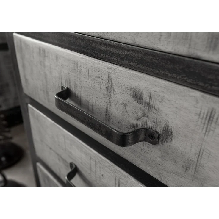 Sideboard Mango 120x46x92 grau lackiert HEAVY INDUSTRY #125 – Bild 6