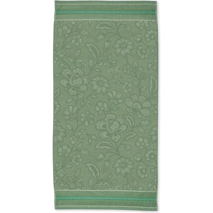 PiP Studio Handtuch Jasmin Jaquard Duschtuch green 70x140cm (1 Stück) bh, 100% Baumwolle (325901) – Bild 1