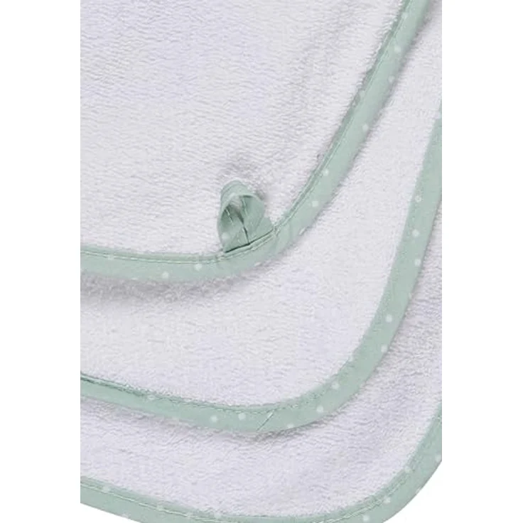 Sterntaler Kapuzenbadetuch Bär Bo, Baby-Badetuch mit Kapuze, saugfähige Baumwolle, süße Applikation, weich und pflegeleicht, 80×80×0,5 cm, weiß – Bild 5