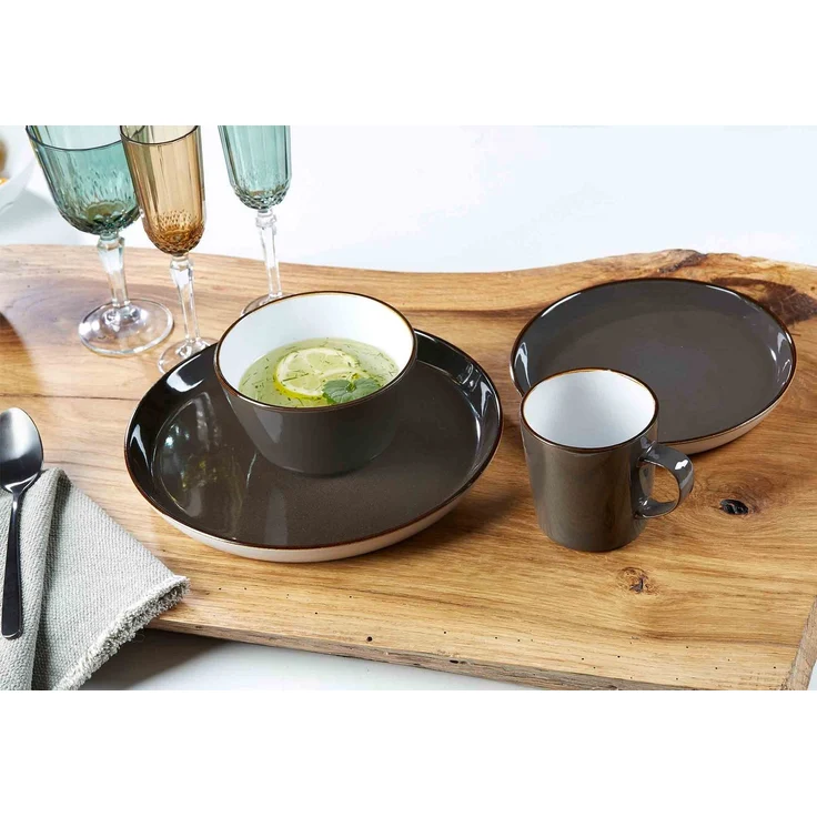 Ritzenhoff & Breker Visby Dessert-Teller ø 20,5 cm 8er Set dunkelgrau – Bild 4