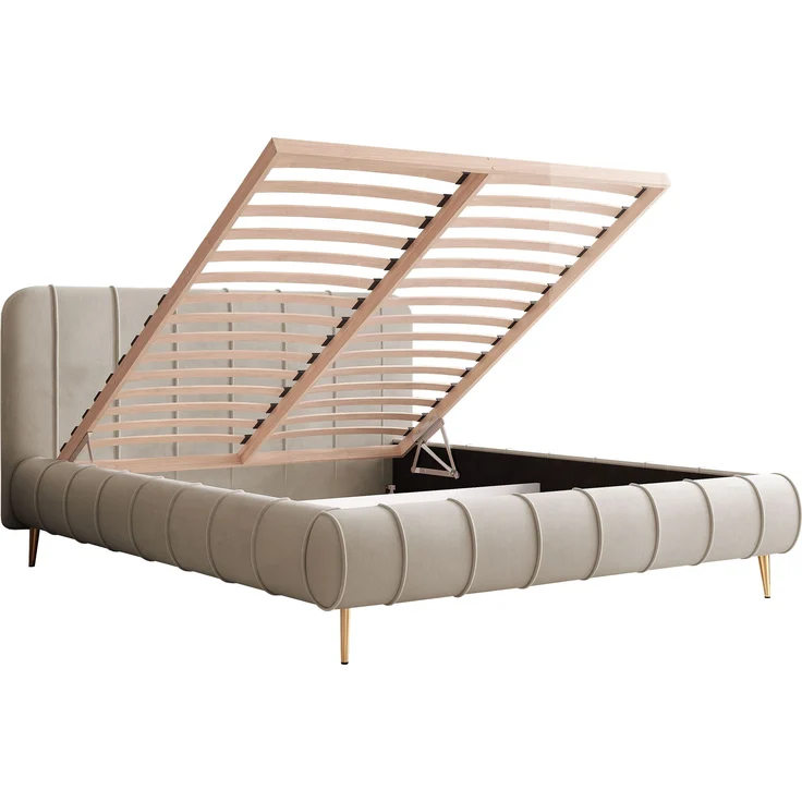 Polsterbett Slim XI mit Füße (Farbe: Kronos 38, Größe: 200x200) – Bild 3