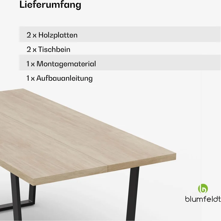Blumfeldt Bearsdon Esstisch – Farbe Walnuss MDF-Tischplatte 180x90 cm, Schwarze Tischbeine aus Metall, Industrieller Loft-Stil, Hitze- und Kratzfest, Perfekt für Esszimmer und Küche – Bild 11