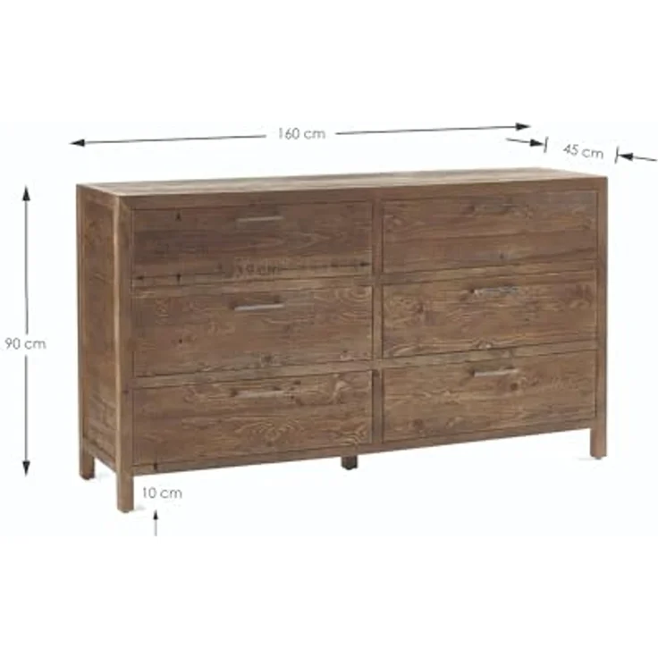 Julian Bowen Kommode, Cashew, 90 x 160 x 45 – Bild 2