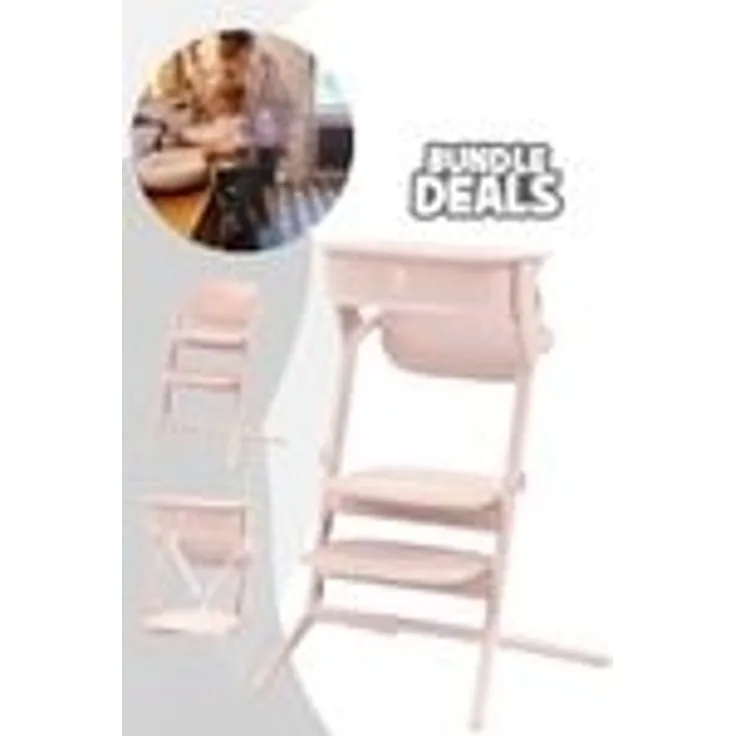 Cybex Lemo Hochstuhl inkl. Learning Tower / Lernturm-Aufsatz Pearl Pink