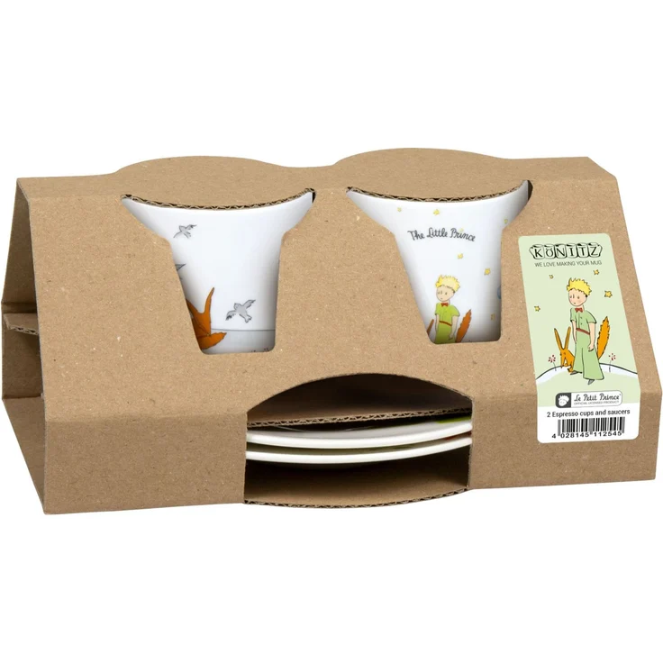 KÖNITZ 1150541599 2er Geschenkset Espressotassen 85 ml - Der kleine Prinz Freundschaft / The Little Prince – Bild 1