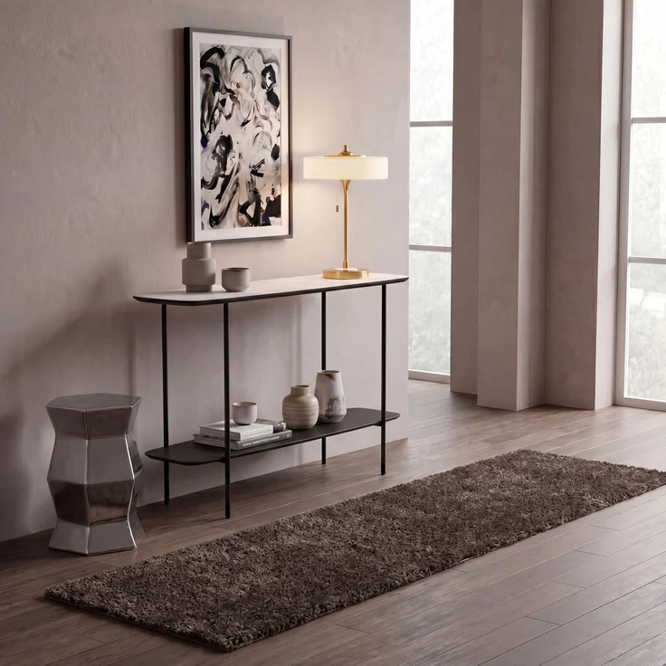 SAFAVIEH Shag Wohnzimmer, Esszimmer, Schlafzimmer - August Shag 900 Collection, Hochpfahl, Braun, 69 X 183 cm