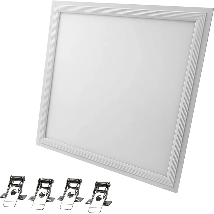 295x295 mm LED Einbauleuchte Panel Deckenleuchte Einbaupanel Rasterdeckenleuchte Ultra slim inkl. LED Trafo und 4x Montageklemmen 3000K Warmweiß