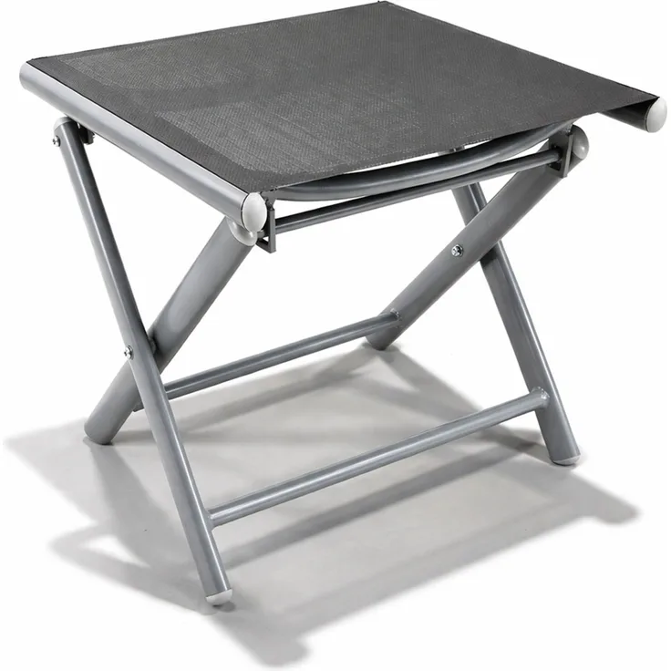 Garten Klapphocker / Fußhocker Aluminium - Textilen Anthrazit