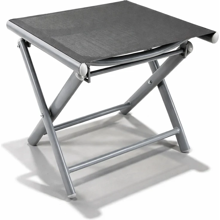 Garten Klapphocker / Fußhocker Aluminium - Textilen Anthrazit – Bild 1