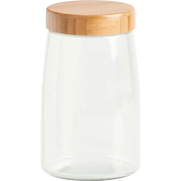 6er Set Vorratsglas mit Bambusdeckel - Ø 12,5 x 20,5 cm – Bild 2