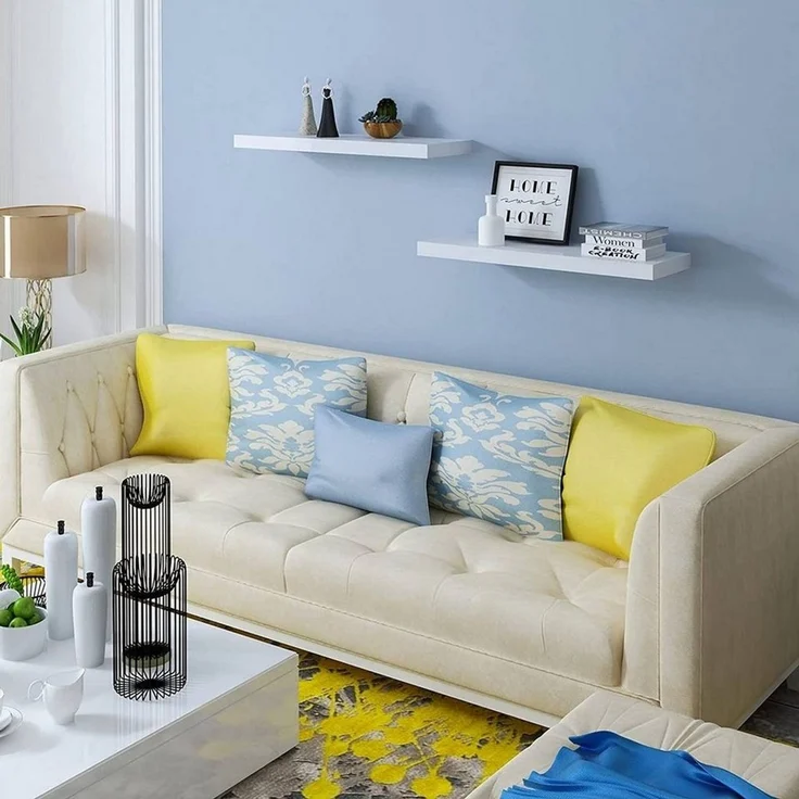 Woltu Wandregal, 4-tlg, Schweberegal für Deko Wandablagen aus MDF Holz – Bild 3