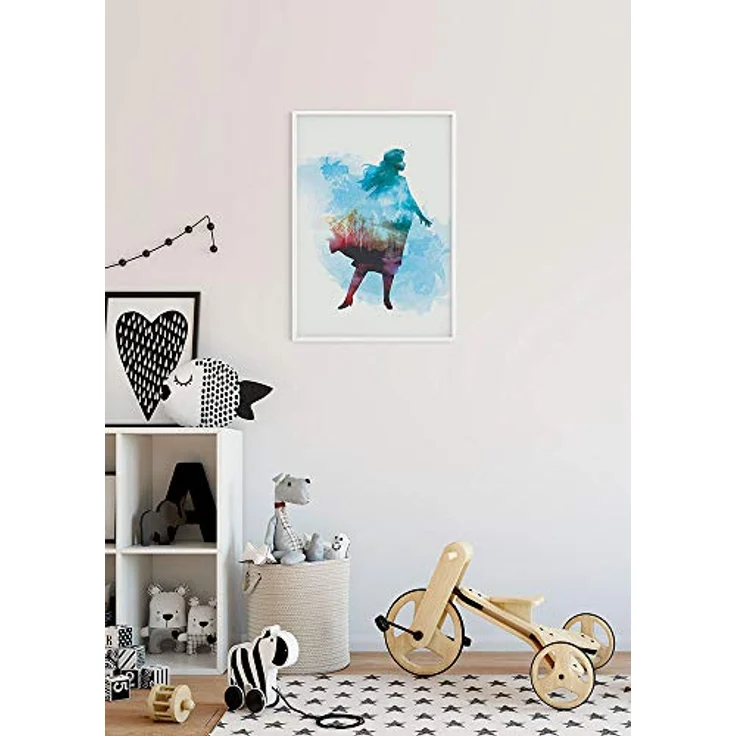 Komar Disney Wandbild Frozen Anna Aquarell, hochwertiger Kunstdruck für Kinderzimmer, 40 x 50 cm, ohne Rahmen, MADE IN GERMANY – Bild 2