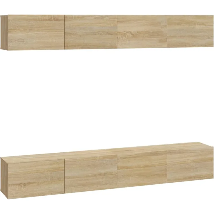 vidaXL TV-Wandschränke 4 Stk. Sonoma-Eiche 100x30x30 cm 3114192