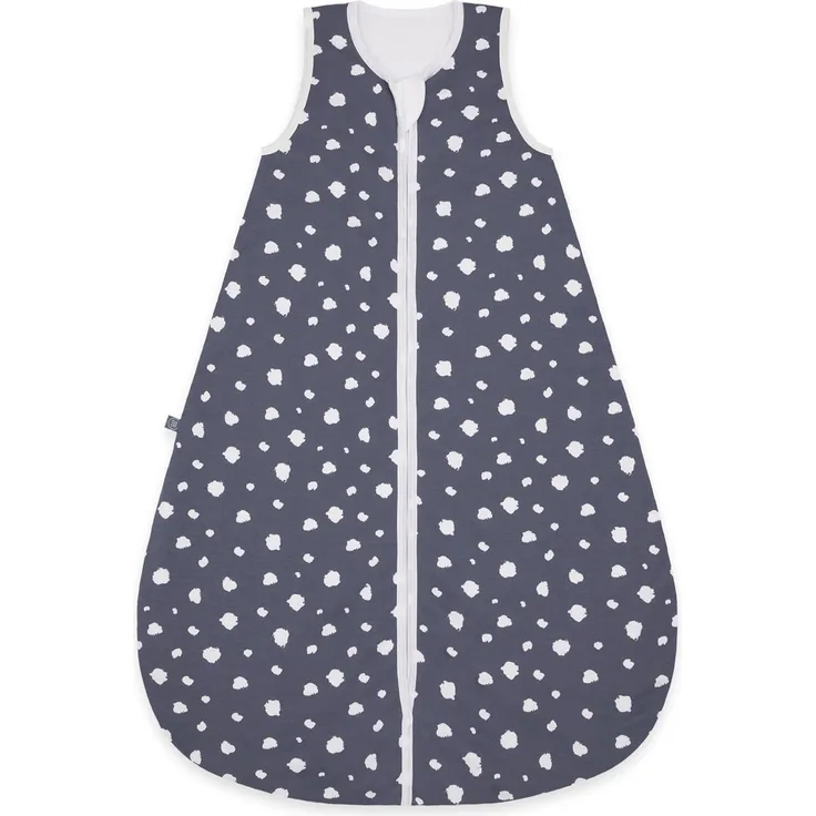 emma & noah Baby Schlafsack 2.5 TOG, Strampelsack für den Herbst und Winter in vielen Farben, Bio-Baumwolle, OEKO-TEX Zertifiziert, Schlafsack für Neugeborene (Punkte Blau, 70 cm)