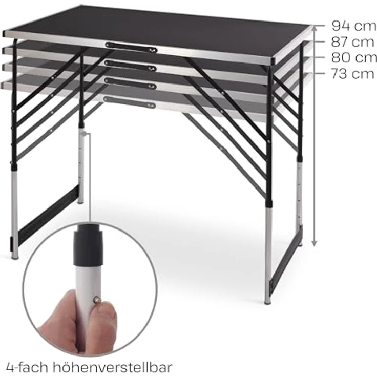 Raburg Arbeitstisch Multifunktionstisch, 3-teilig, Alu, 3 x 100 cm x 60 cm, Raburg Olli (Set, 3er-Set), 4-fach höhenverstellbar, pro Tisch bis 30 kg Belastbar – Bild 6
