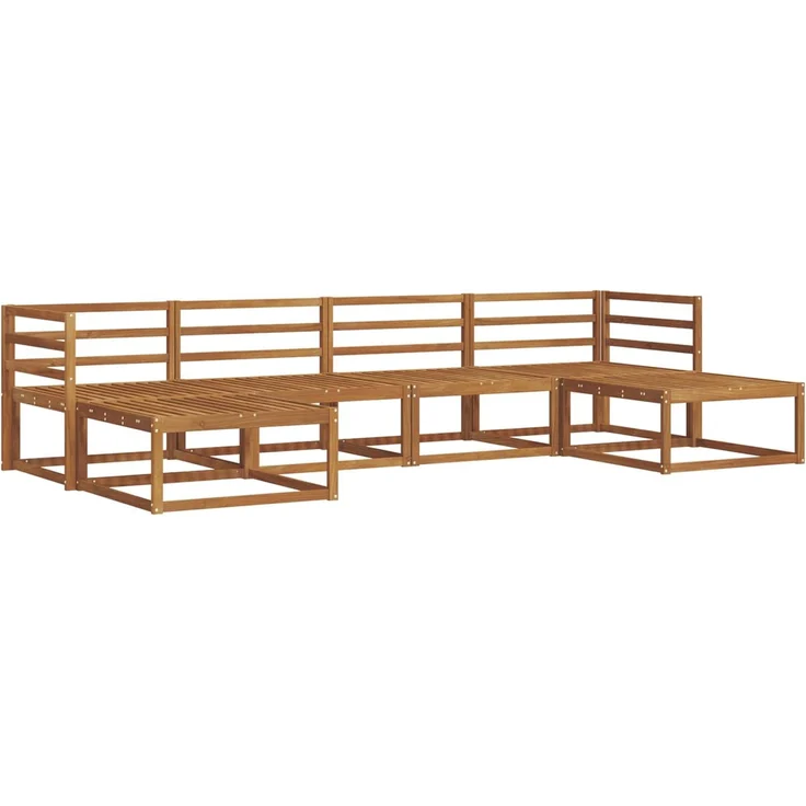 vidaXL Outdoor-Sofagarnitur 6 stk. 6-Sitzer Natur Massivholz Akazie 3367947 – Bild 2