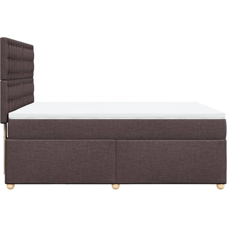 vidaXL Boxspringbett mit Matratze Dunkelbraun 140x190 cm Stoff 3293592 – Bild 7