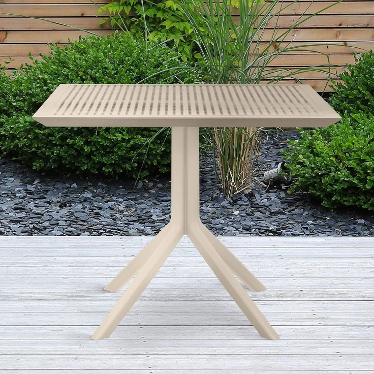 CLP Tisch Sky 80 x 80 cm wetterfest und UV-beständig - Farbe:taupe – Bild 2