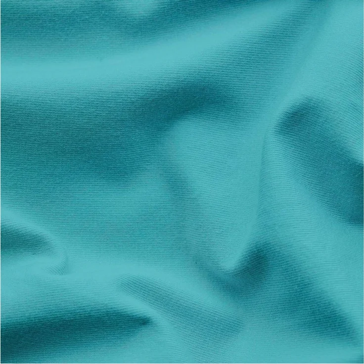 Schlafgut 'PURE TOPPER' Spannbettlaken, für Topper bis 10 cm Höhe, Petrol Mid, XL 180x200cm - 200x220cm, 100% Bio-Baumwolle – Bild 3