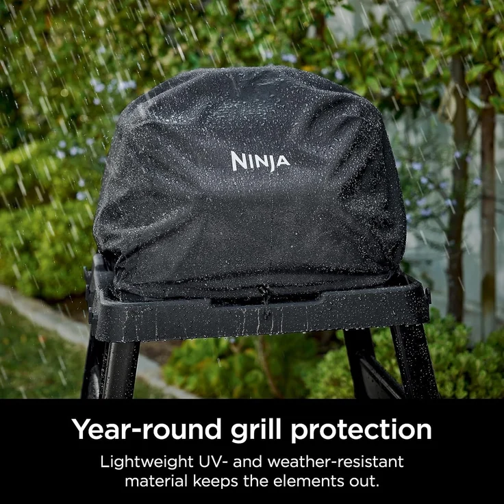 Ninja XSKCOVERXL Woodfire Premium Grillabdeckung Pro, kompatibel mit OG800- und OG900-Serien, UV- und wasserabweisend, elastischer Kordelzug für Gute Passform, leicht, ganzjähriger Schutz, 33x61 cm – Bild 2
