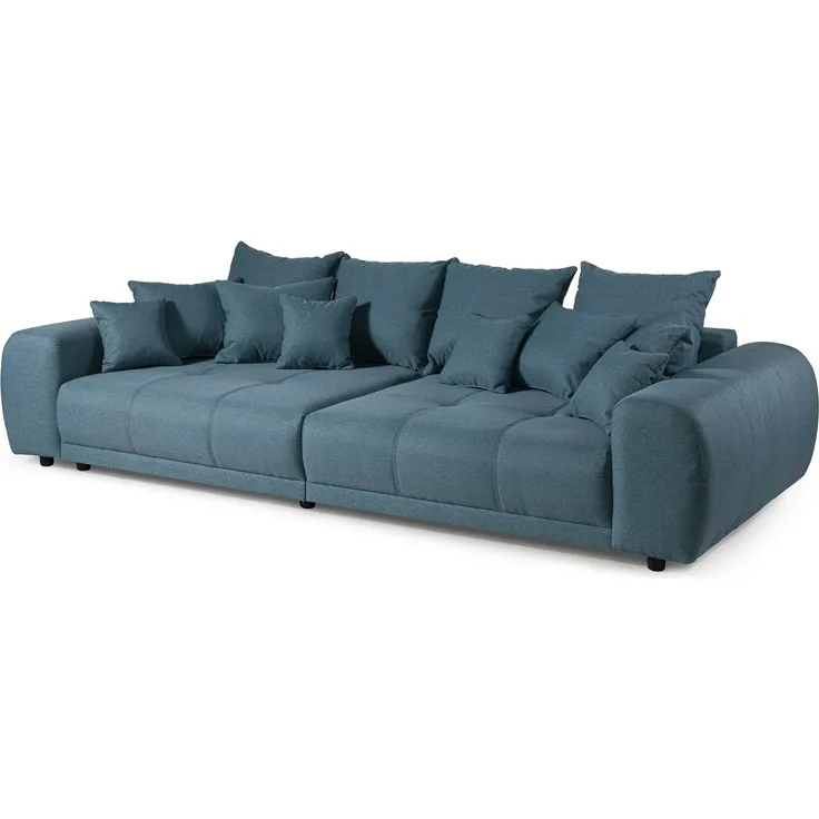 Bigsofa Geflechtstoff 310x135x86 blau MIRELLA